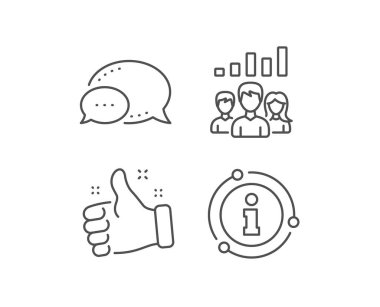 Takım çalışması sonuçları satır simgesi. Bir grup insan. Vektör