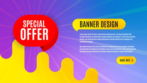 Insignia oferta especial. Forma de banner de descuento. Vector — Archivo Imágenes Vectoriales