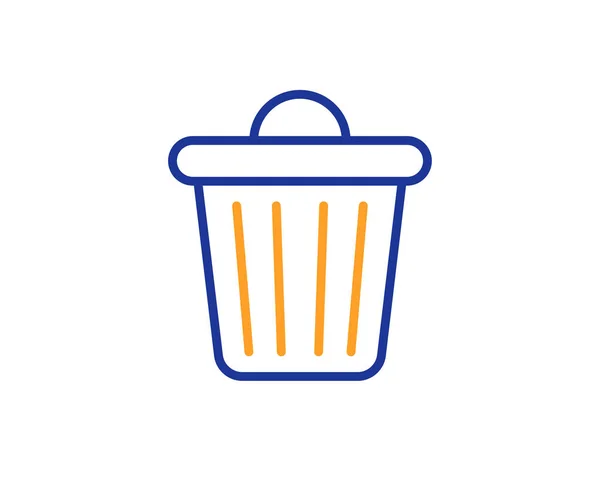 Trash bin line icon. Garbage, waste sign. Delete, remove. Vector — Stock Vector