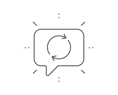 Satır simgesini yenileyin. Döndürme ok işareti. Vektör