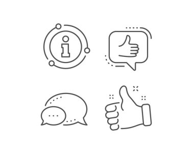 Çizgi simgesi gibi. Başparmak yukarı işareti. Vektör