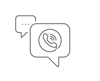 Çağrı merkezi servis hattı simgesi. Telefon destek işareti. Vektör