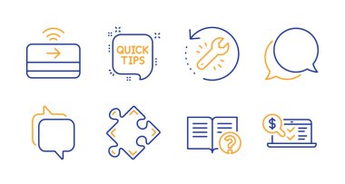 Messenger, Sohbet mesajı ve Yardım simgeleri ayarlandı. Strateji, Kurtarma t