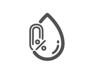 Alkol simgesi yok. Organik test işareti. Su damlası. Vektör