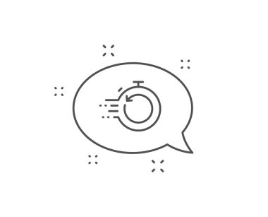 Hızlı kurtarma satırı simgesi. Yedekleme veri işareti. Zamanlayıcıyı geri yükleyin. Vektör