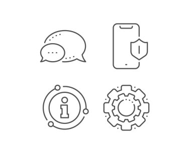 Akıllı telefon koruma hattı simgesi. Telefon kalkanı işareti. Mobil devic