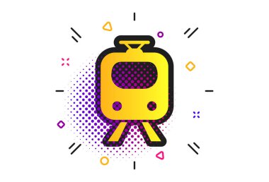 Metro işareti simgesi. Tren, yeraltı sembolü. Vektör