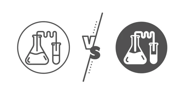 Geneeskunde chemie lab lijn icoon. Medische laboratorium teken. Vecto — Stockvector