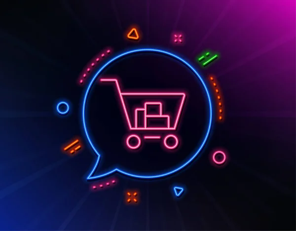 Icono de línea de carrito de compras. Signo de compra en línea. Vector — Archivo Imágenes Vectoriales