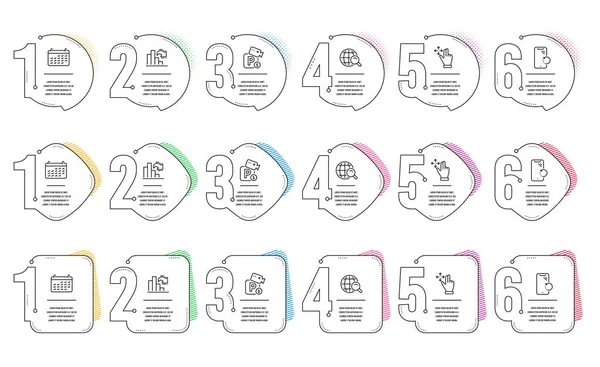 Grafik, Smartphone-Wiederherstellung und Kalendersymbole gesetzt. Ich habe — Stockvektor