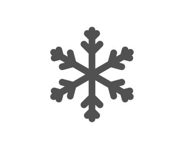 Kar hava durumu simgesi. Kar tanesi işareti. Vektör