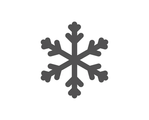 Icono de pronóstico del tiempo nieve. Signo de copo de nieve. Vector — Vector de stock