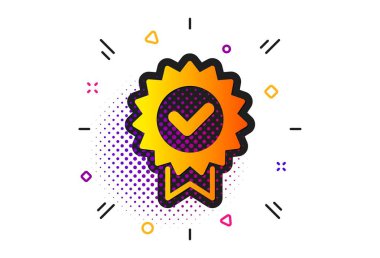 Sertifika simgesi. Onaylı ödül işareti. Vektör