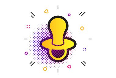 Bebeğin kukla işareti simgesi. Çocuk emzik sembolü. Vektör