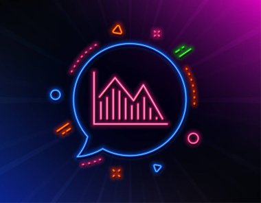 Mali grafik çizgi simgesi. Finans grafiği. Vektör