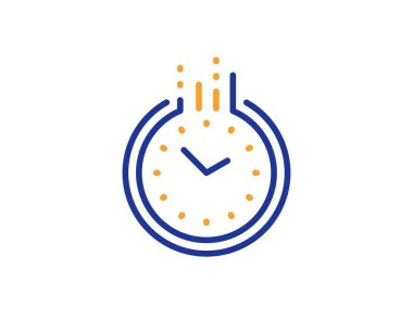 Zaman yönetimi satırı simgesi. Saat işareti. Izle. Vektör