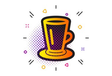 Bir fincan çay simgesi. Taze içecek işareti. Vektör