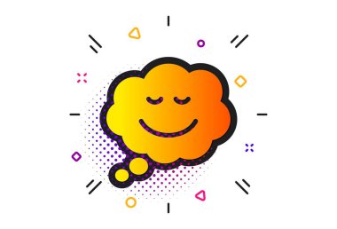 Smile simgesi ile komik konuşma balonu. Vektör