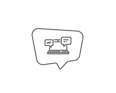 Internet İletileri simgesi. Sohbet veya Sohbet. Vektör