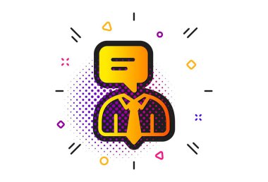 İnsan konuşma simgesi. Konuşma işareti. Vektör