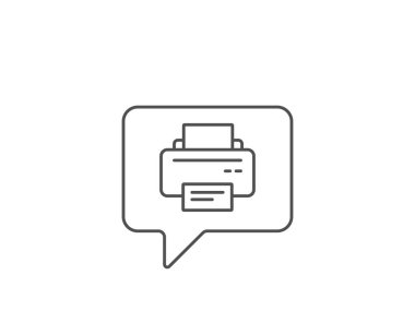 Yazıcı simgesi. Çıktı aygıtı işareti. Vektör