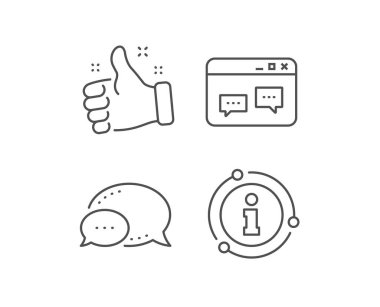 Tarayıcı Penceresi satırı simgesi. Sohbet konuşma kabarcıkları. Vektör