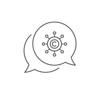 Copywriting ağ satırı simgesi. Telif hakkı işareti. Vektör