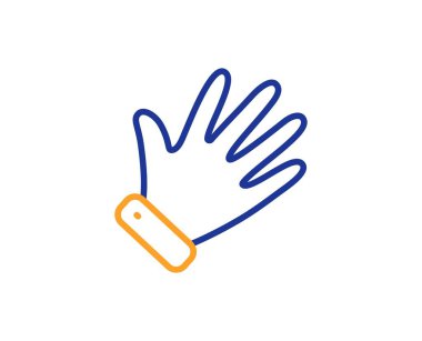 El çizgisi simgesi. Dalga palmiye işareti. Vektör