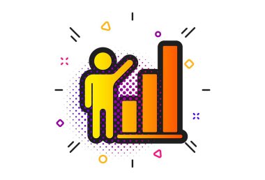 Grafik simgesi. Sütun grafik işareti. Vektör