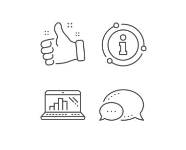 Grafik dizüstü çizgi simgesi. Sütun grafik işareti. Vektör