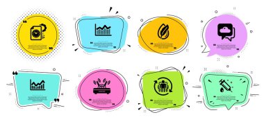 Takım çalışması, Proje son tarihi ve Wifi simgeleri ayarlandı. Infochart, Hipoalerjenik test ve Hava tahmin işaretleri. Vektör