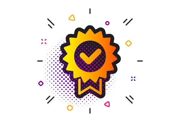 Icono del certificado. Firma de premio verificada. Vector — Vector de stock