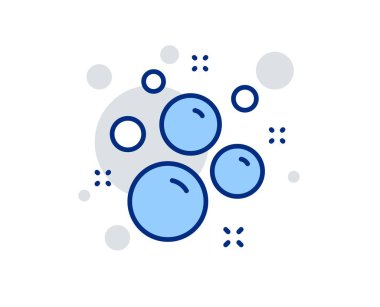 Temiz kabarcıklar satır simgesi. Çamaşır şampuanı işareti. Giyim temizleyicisi. Vektör