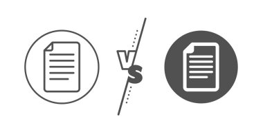 Belge Yönetimi satır simgesi. Dosya işareti. Vektör