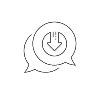 Satır simgesini indirin. Aşağı ok işareti. Vektör