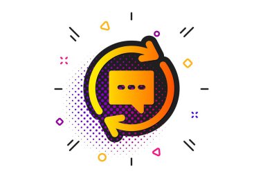 Yorumlar simgesini güncelleştirin. Sohbet işareti. Vektör