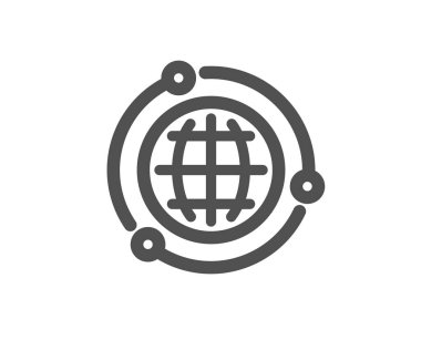 Küre simgesi. Dünya veya Dünya işareti. Vektör