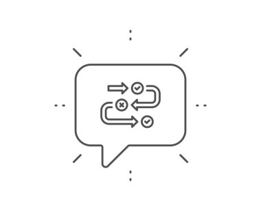 Anket ilerleme satırı simgesi. Algoritma işareti. Vektör