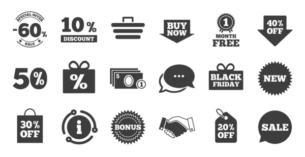 Set of Shopping, Sale and Discounts icons. Vector — Stock Vector