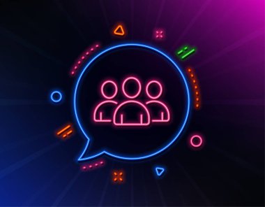 Grup satırı simgesi. Kullanıcılar veya Teamwork işareti. Vektör