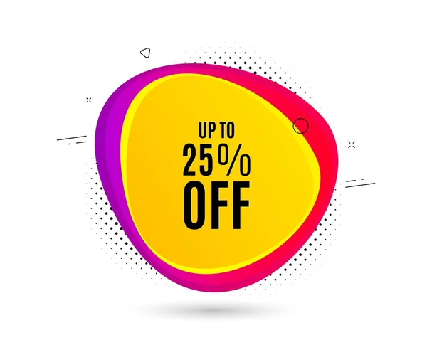 Up to 25% off Sale. Discount offer price sign. Vector — Stock Vector