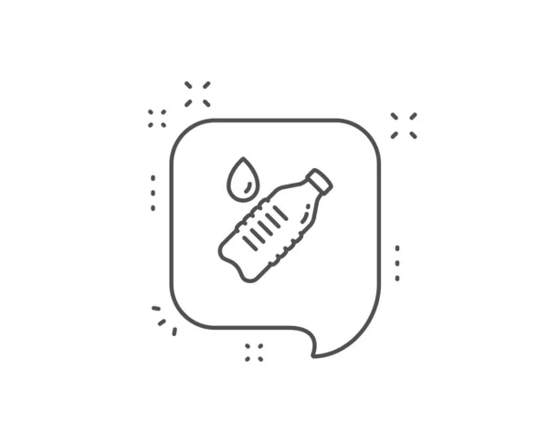 Icono de línea botella de agua. Signo acuático limpio. Vector — Vector de stock