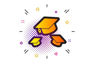 Mezuniyet başlıkları simgesi. Eğitim işareti. Vektör