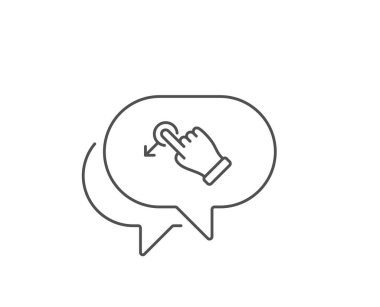 Bırak hareket simgesini sürükleyin. Slayt ok işareti. Eylemi kaydırın. Vektör