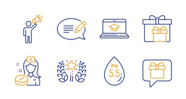 Teslimat kutuları, Sıralama ve Web sitesi eğitim simgeleri ayarlayın. Marka elçisi, Mesaj ve Ph tarafsız işaretler. Vektör