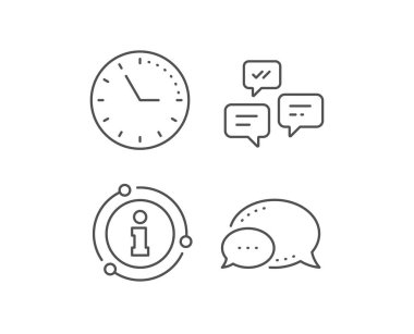 Sohbet mesajları çizgi simgesi. Konuşma veya SMS. vector