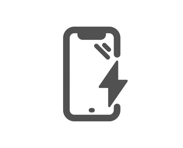 Smartphone charging icon. Phone charge sign. Mobile device. Vector — Stock Vector