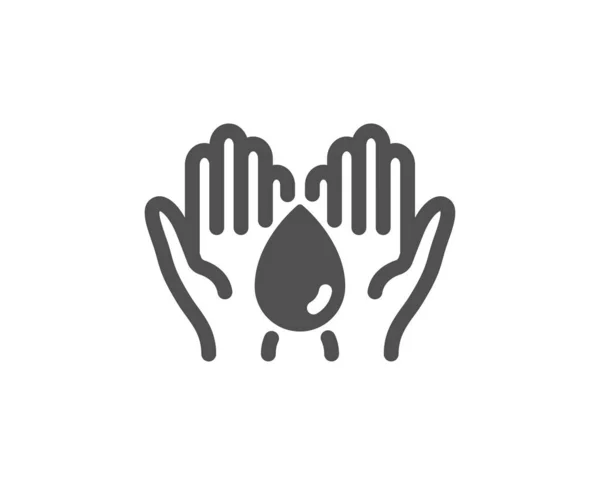 Icono de agua segura. Signo de fluido. Energía ecológica. Vector — Archivo Imágenes Vectoriales