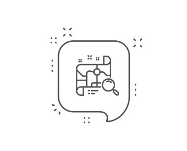 Harita çizgi simgesini arayın. Konum adresi işaretini bulun. Vektör