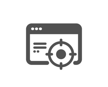 Seo simgesi. Web hedefleme işareti. Trafik yönetimi. Vektör